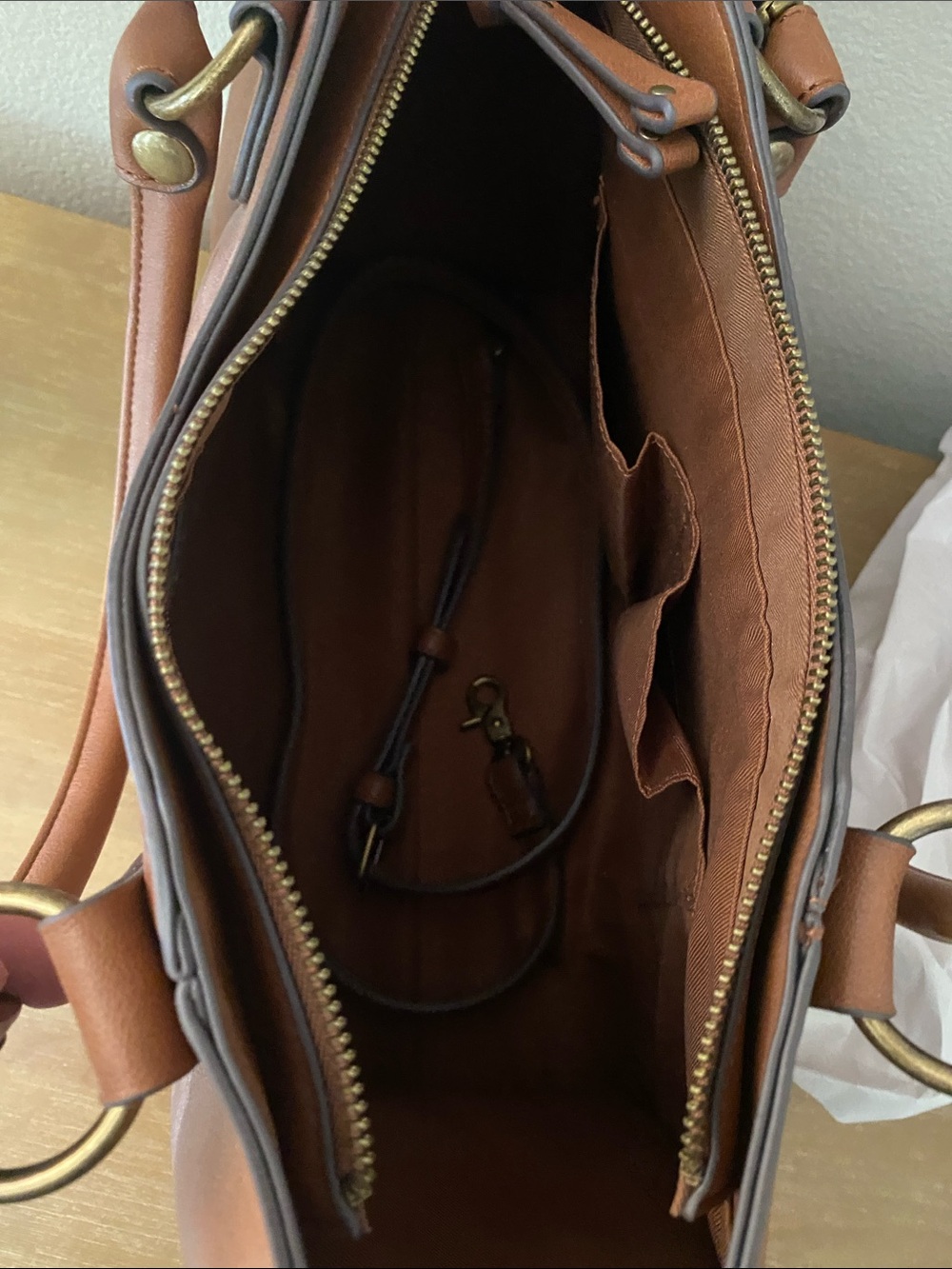 Frye & Co. Core Satchel in the Cognac. - Picture 6 of 6